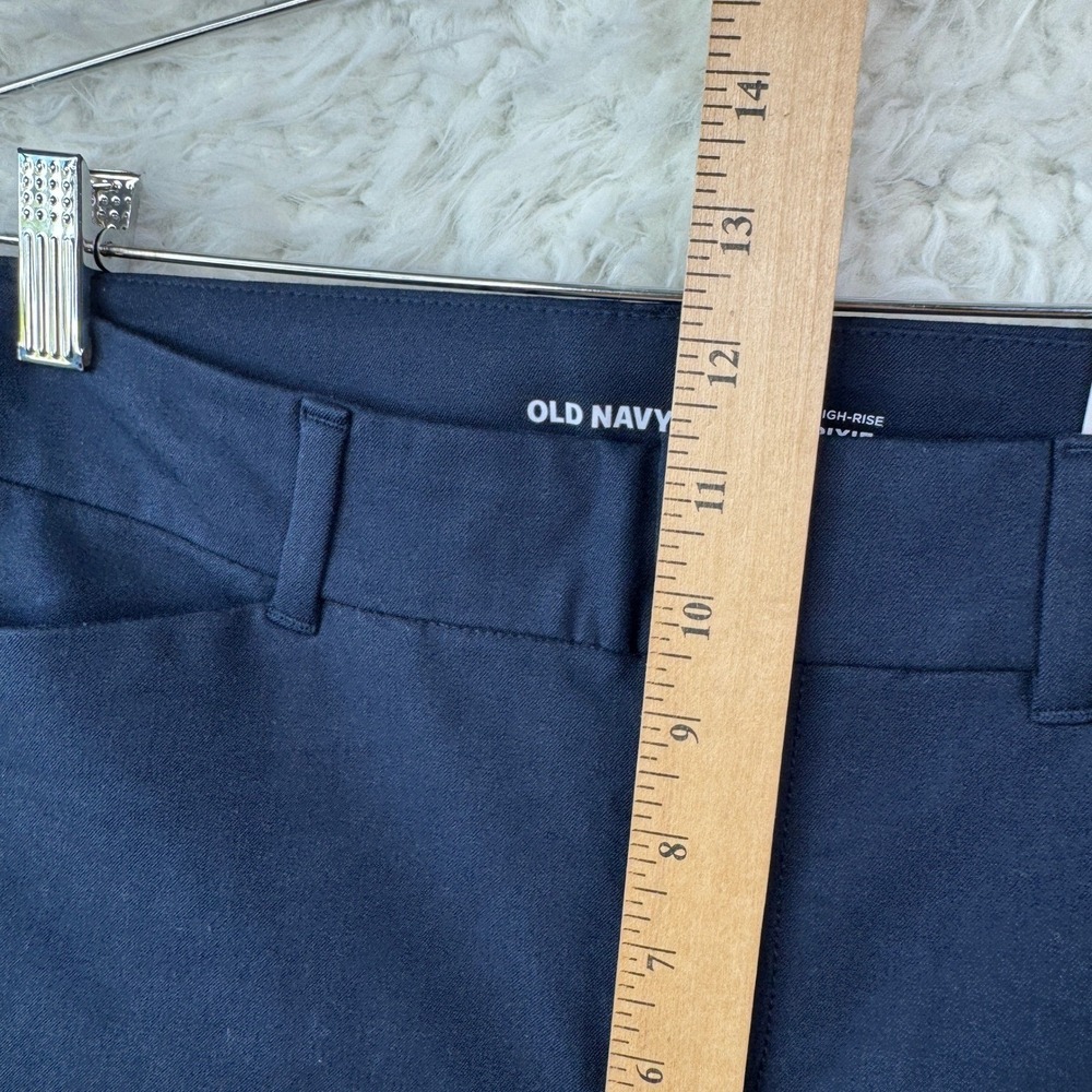 Old Navy Pixie High Rise Pants 6 Navy Blue Business Casual Professional Ankle - Picture 8 of 9